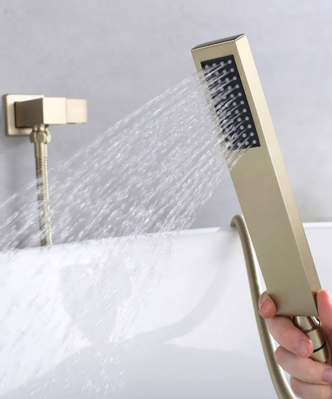 Concealed Waterfall Bath Tap - Brushed Gold - Matera
