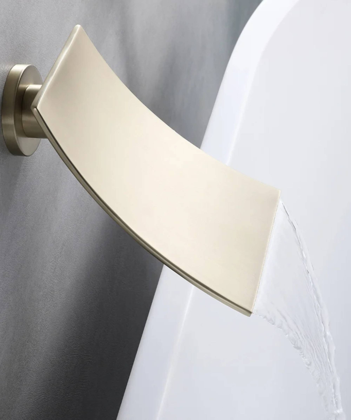 Concealed Waterfall Bath Tap - Brushed Gold - Matera