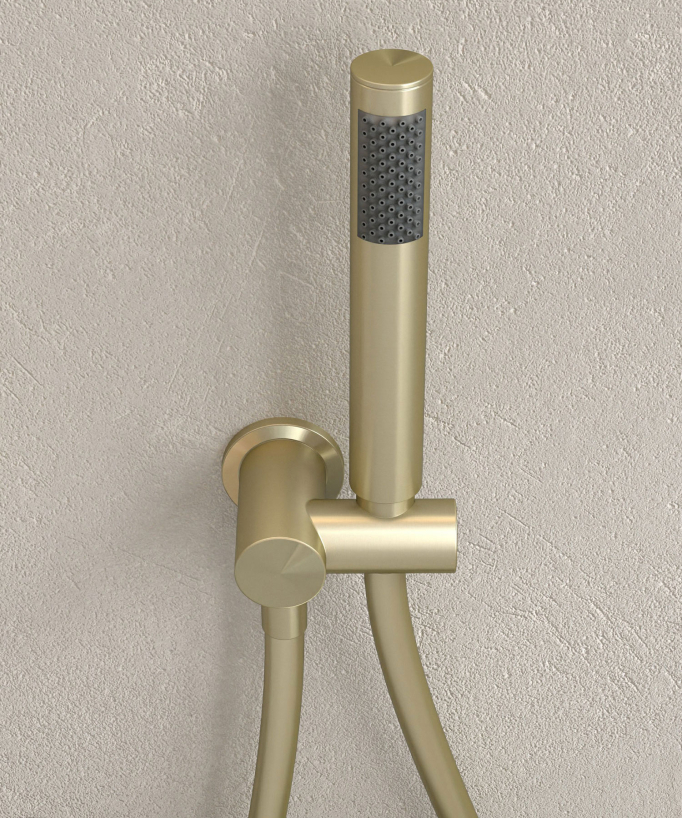 Concealed Bath Mixer Tap - Brushed Gold - Corbeau