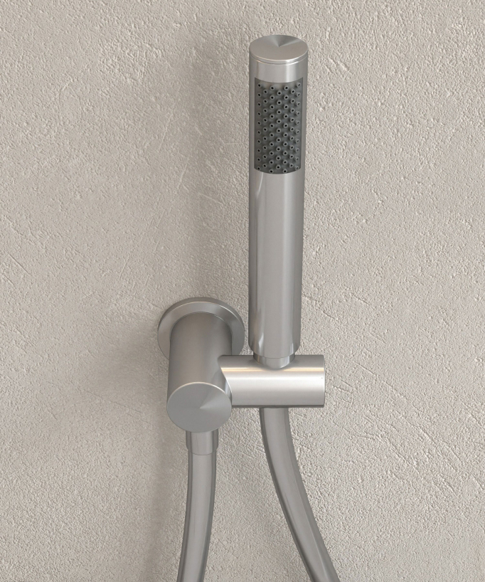 Concealed Bath Mixer Tap - Brushed Nickel - Corbeau
