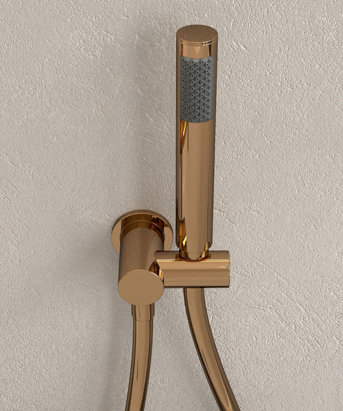 Concealed Bath Mixer Tap - Rose Gold - Corbeau