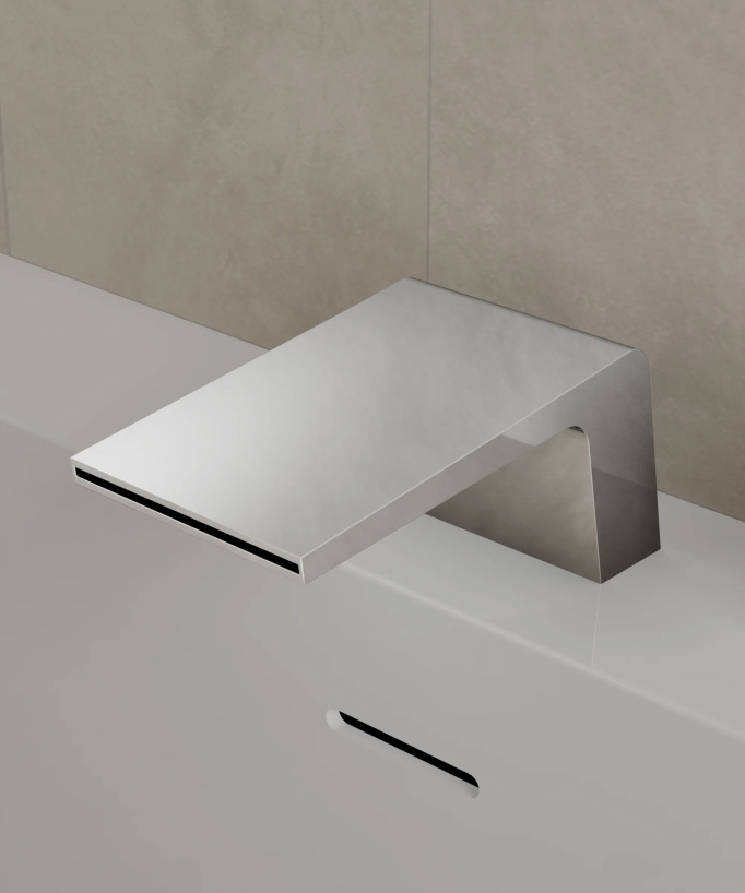 Deck-Mounted Bath Mixer - Chrome - Thilia