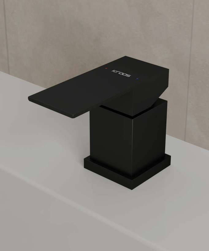 Deck-Mounted Bath Mixer - Black - Thilia