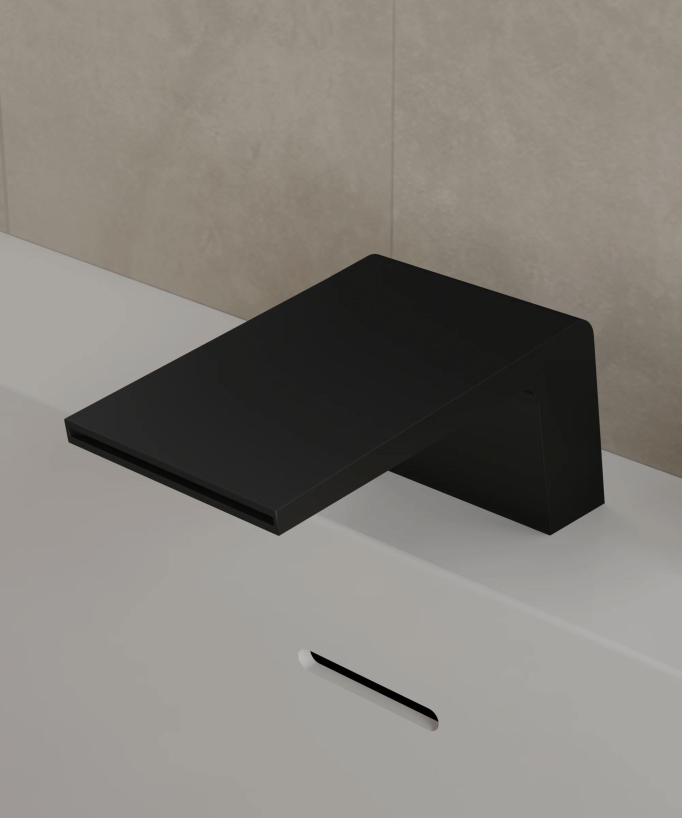 Deck-Mounted Bath Mixer - Black - Thilia