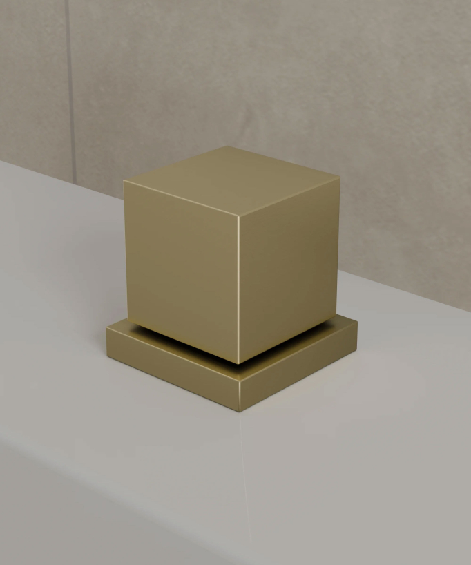 Deck-Mounted Bath Mixer - Brushed Gold - Thilia