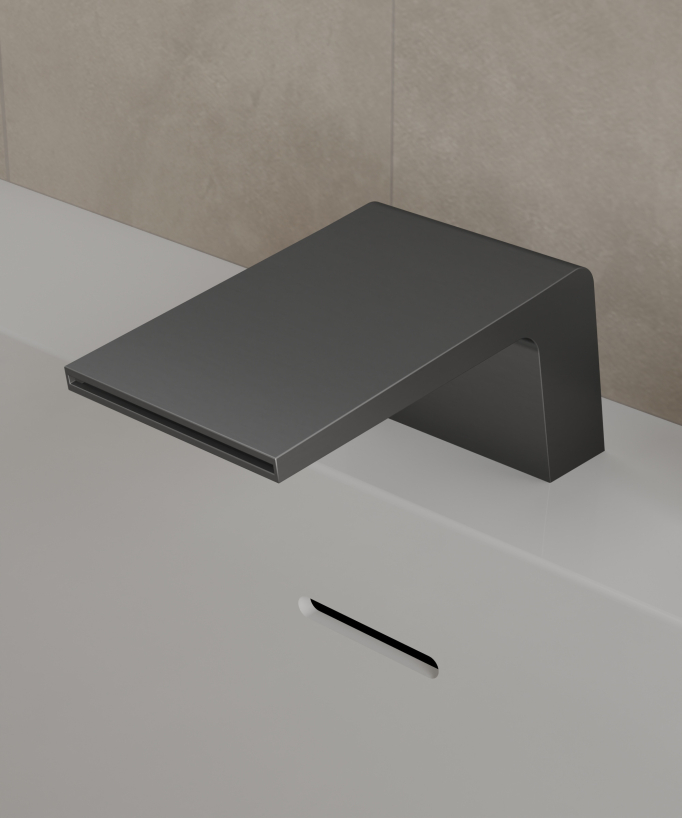 Deck-Mounted Bath Mixer - Gunmetal - Thilia