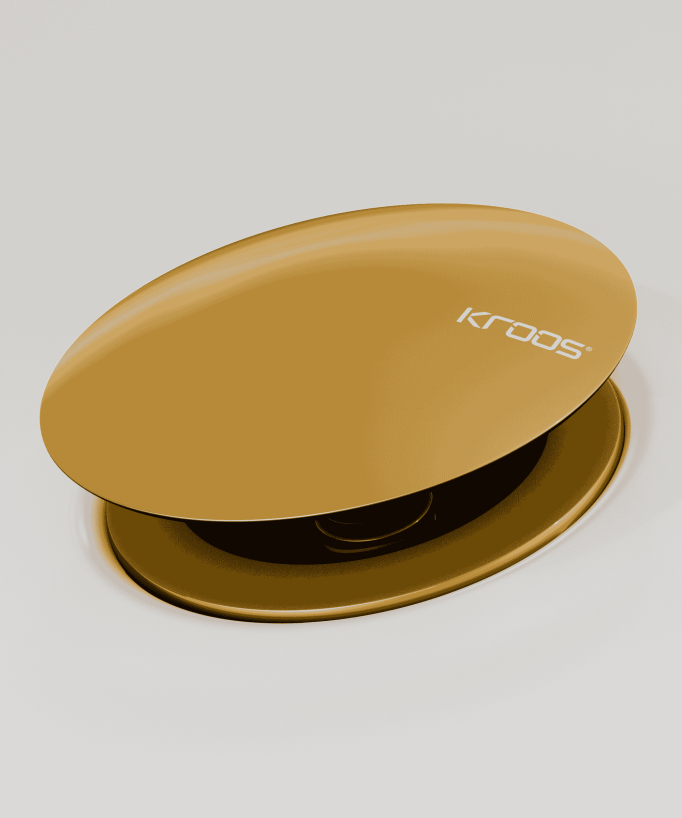 Click-Clack Basin Waste - Glossy Gold - Slotted