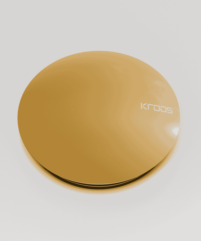 Click-Clack Basin Waste - Glossy Gold - Slotted