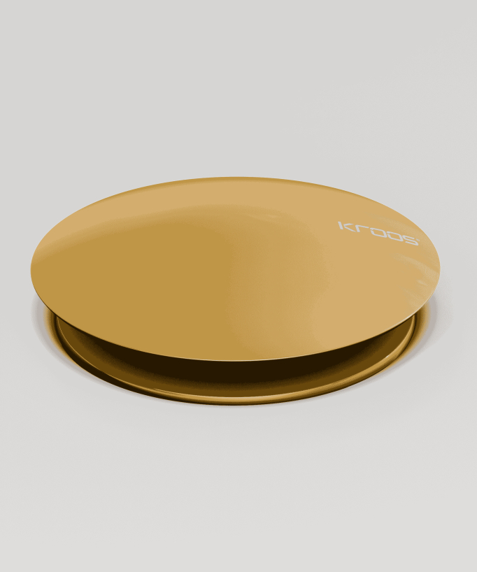 Click-Clack Basin Waste - Glossy Gold - Unslotted