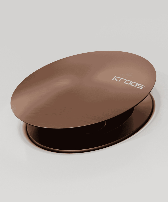Click-Clack Basin Waste - Brushed Rose Gold - Unslotted