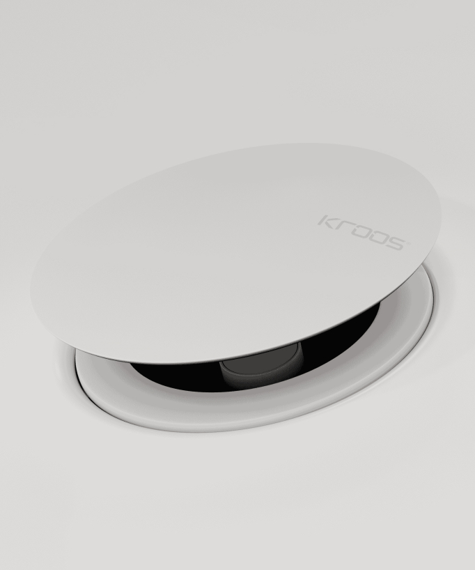 Click-Clack Basin Waste - White - Slotted