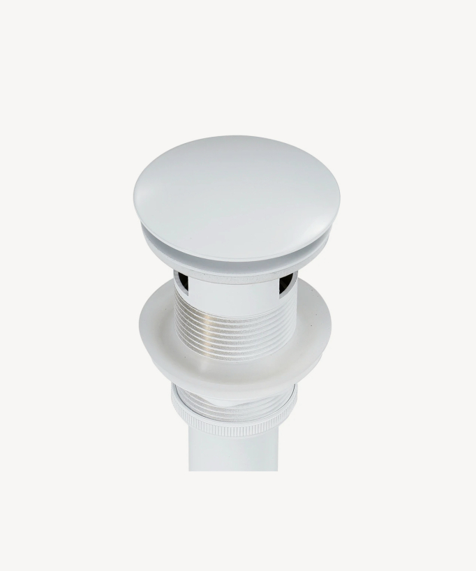Click-Clack Basin Waste - White - Unslotted