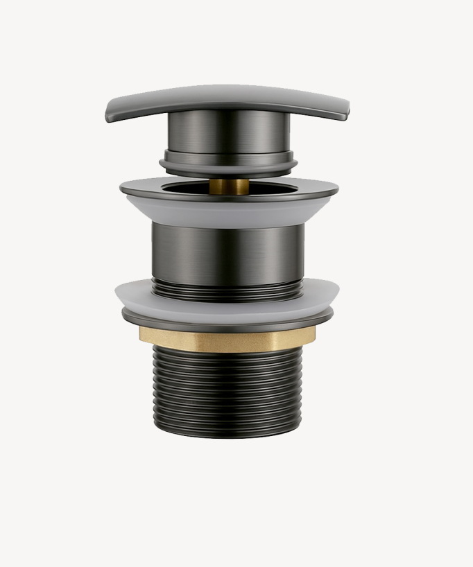 Square basin waste without overflow gunmetal