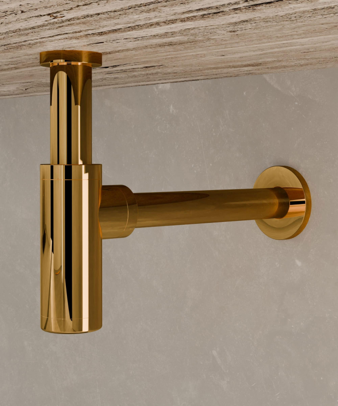Basin Bottle Trap - Gold