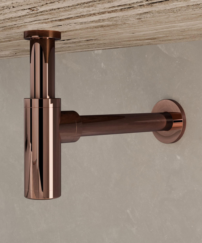 Basin Bottle Trap - Rose Gold