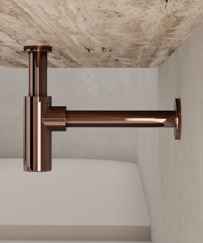 Basin Bottle Trap - Rose Gold