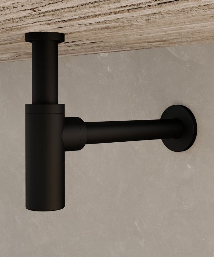 Basin Bottle Trap - Black