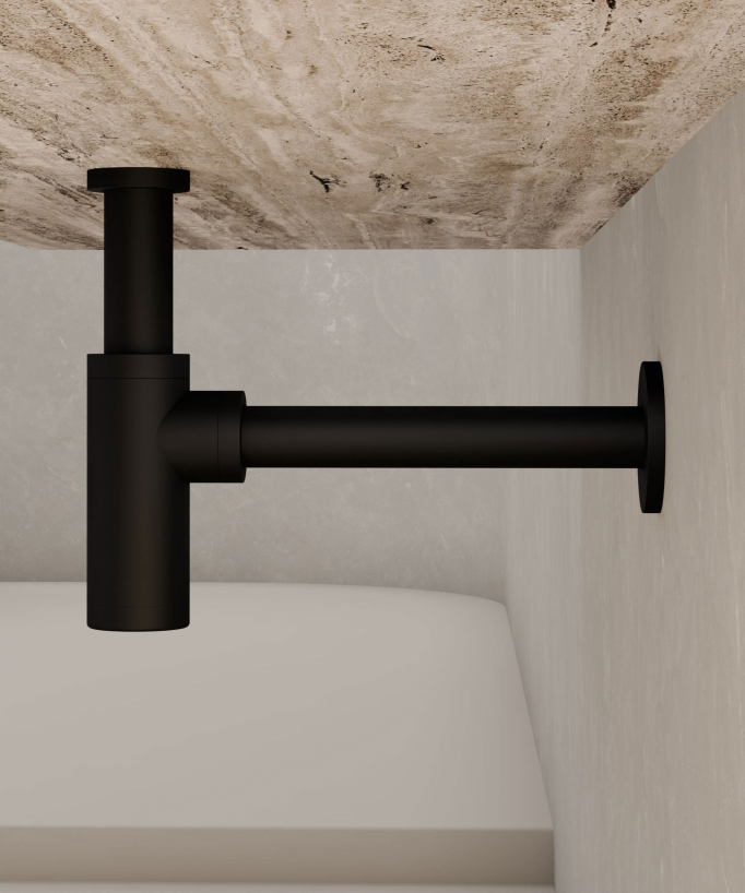 Basin Bottle Trap - Black