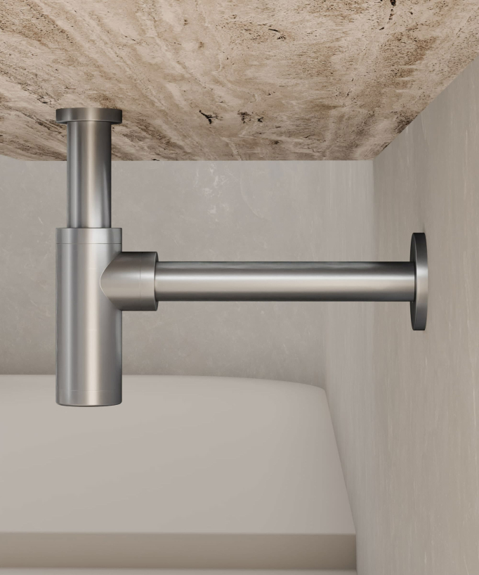 Basin Bottle Trap - Brushed Nickel