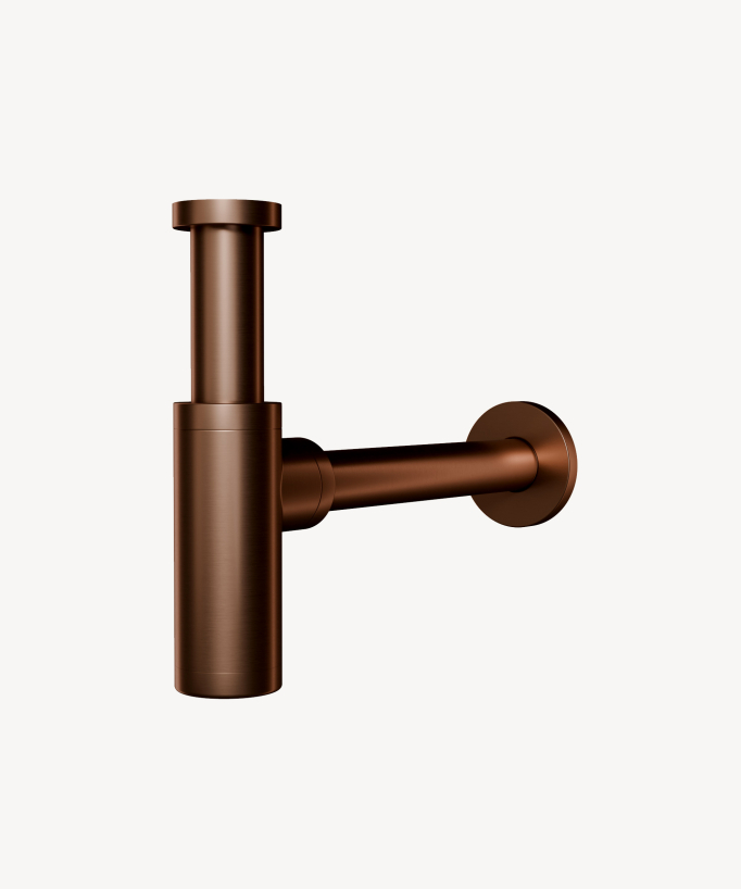 Basin Bottle Trap - Brushed Rose Gold