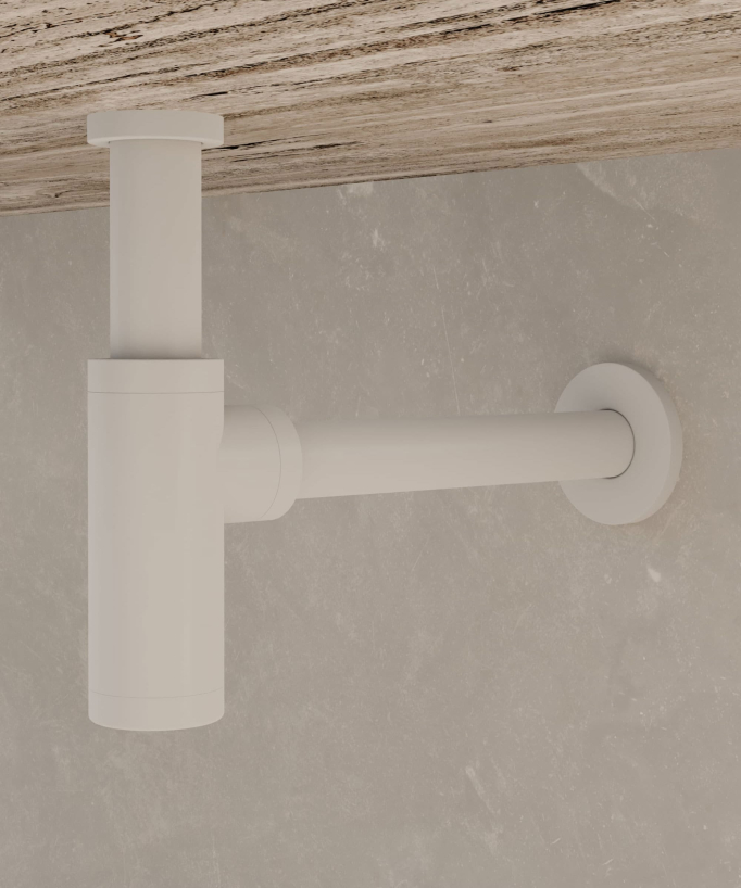 Basin Bottle Trap - White