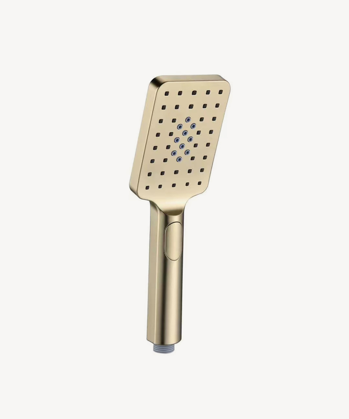 Rectangular 2-Function Handheld Shower - Brushed Gold