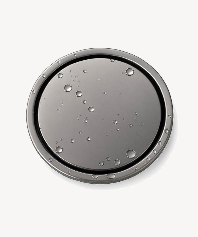 Round stainless steel floor drain gunmetal