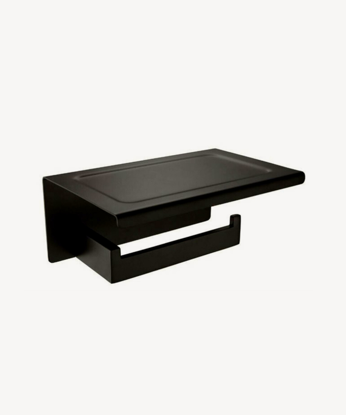 Nara Toilet Roll Holder with Phone Shelf