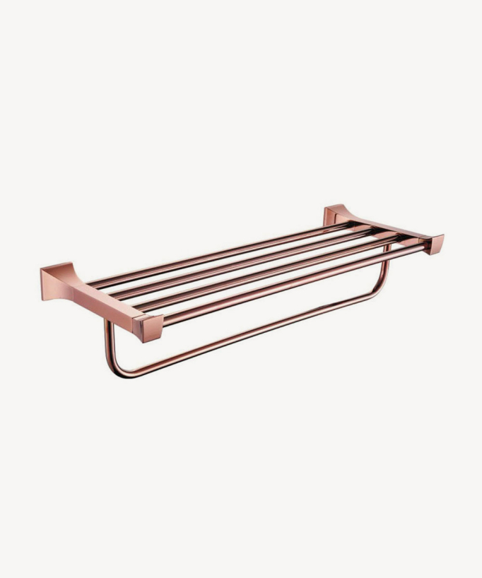 Chloe Wall-Mounted Towel Rack - Rose Gold