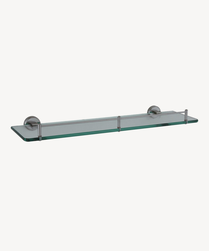 Tokio Glass Shelf - Brushed Nickel