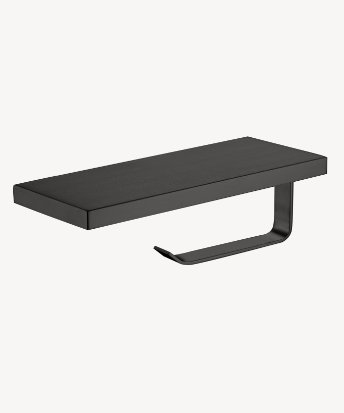 Sirius Toilet Roll Holder with Phone Shelf - Gunmetal