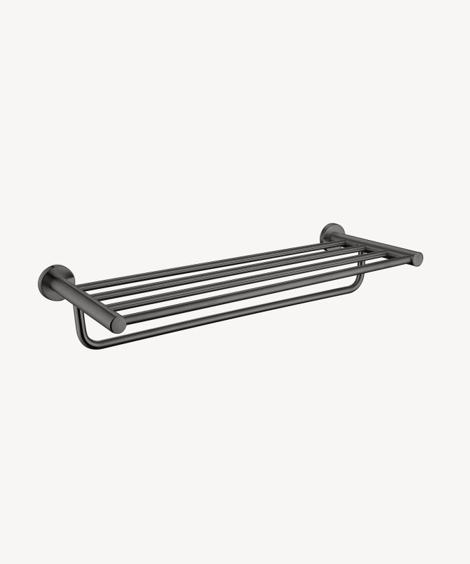 Corbeau Wall-Mounted Towel Rack - Gunmetal