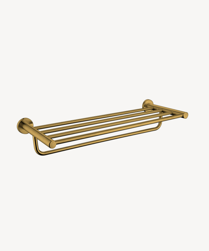 Tokio Wall-Mounted Towel Rack - Gold