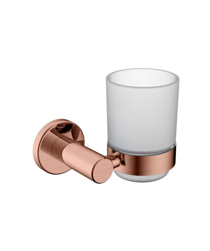Corbeau Wall-Mounted Tumbler Holder - Brushed Rose Gold