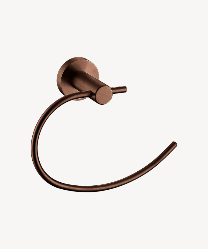 Corbeau Towel Ring - Brushed Rose Gold