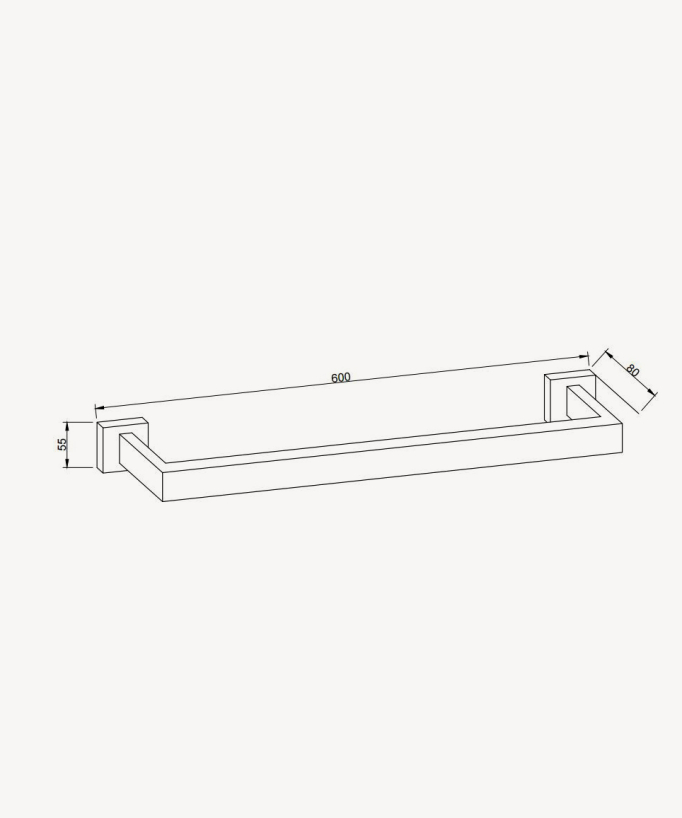 Nara Towel Rail - Black