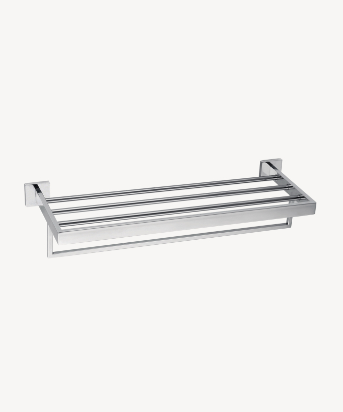 Nara Wall-Mounted Towel Rack - Chrome