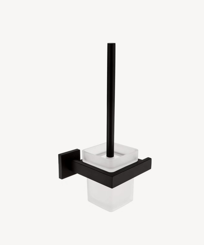 Nara Wall-Mounted Toilet Brush Holder - Black