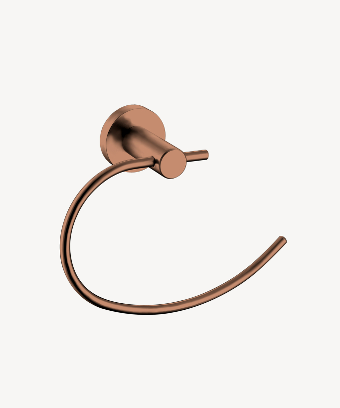 Corbeau Wall-Mounted Towel Ring - Rose Gold