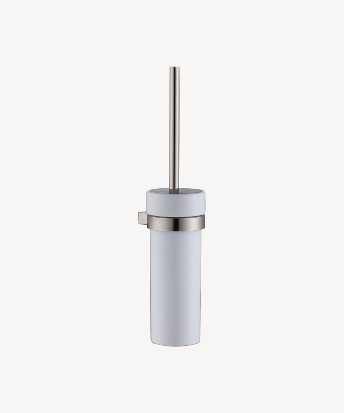 Sirius Wall-Mounted Toilet Brush Holder - Brushed Nickel