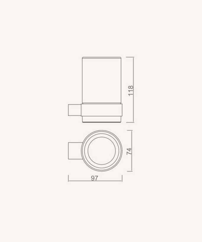 Sirius Wall-Mounted Tumbler Holder - Brushed Nickel