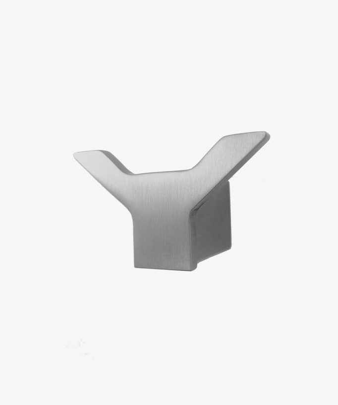 Sirius Wall-Mounted Double Robe Hook - Brushed Nickel