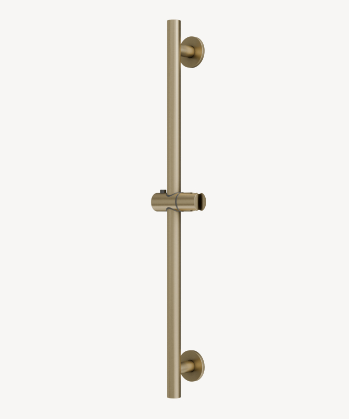 Corbeau Round Shower Slider Rail - Brushed Gold