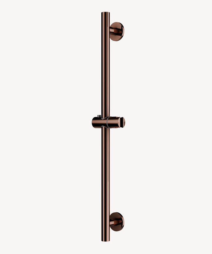 Corbeau Round Shower Slider Rail - Brushed Rose Gold