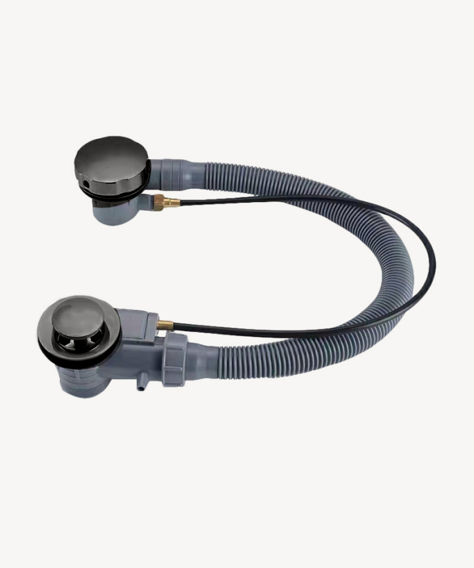 Click-Clack Bath Waste with Overflow - Gunmetal