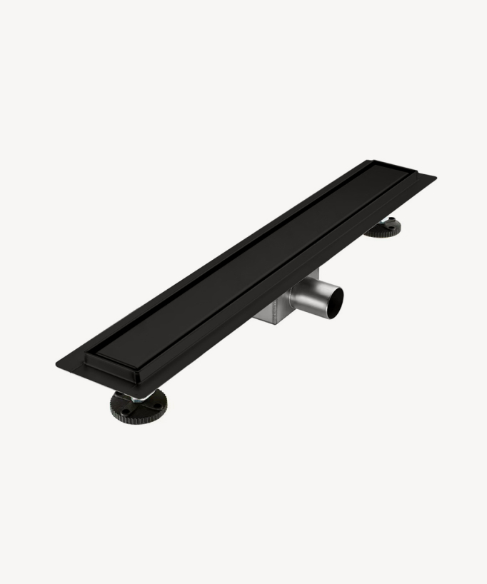 Reversible Stainless Steel Shower Drain - Black - 1100mm