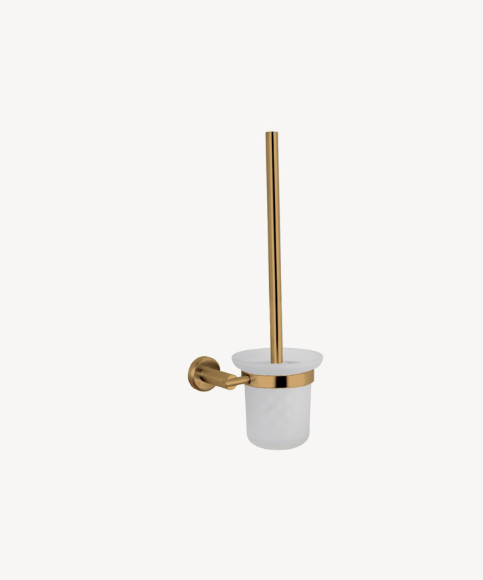 Tokio Wall-Mounted Toilet Brush Holder - Gold