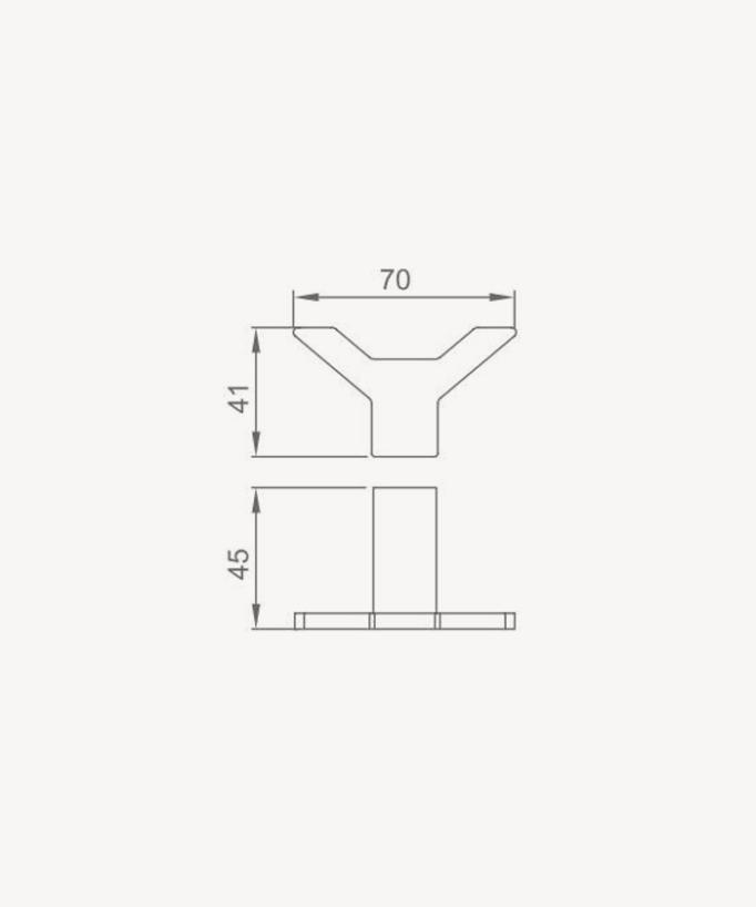 Sirius Wall-Mounted Double Robe Hook - Brushed Rose Gold