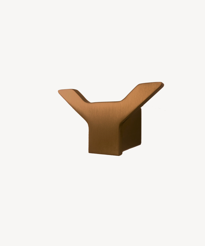 Sirius Wall-Mounted Double Robe Hook - Brushed Rose Gold