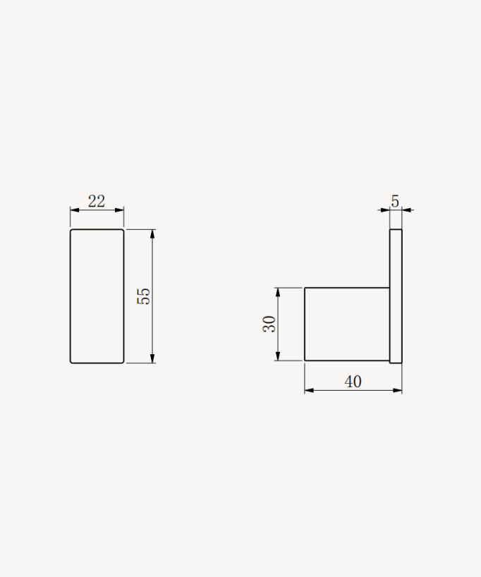 Sirius Single Robe Hook - Chrome